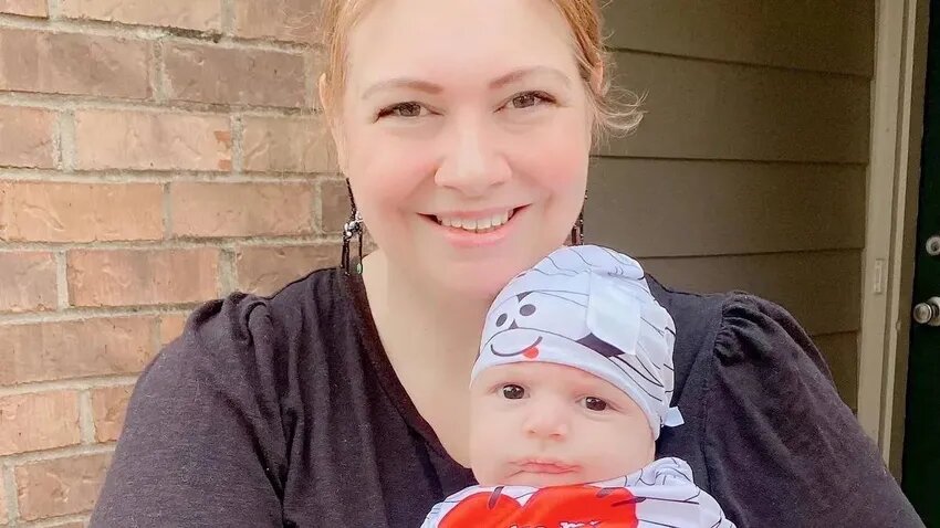 Кристен с четвертым малышом. Фото: mirror.co.uk