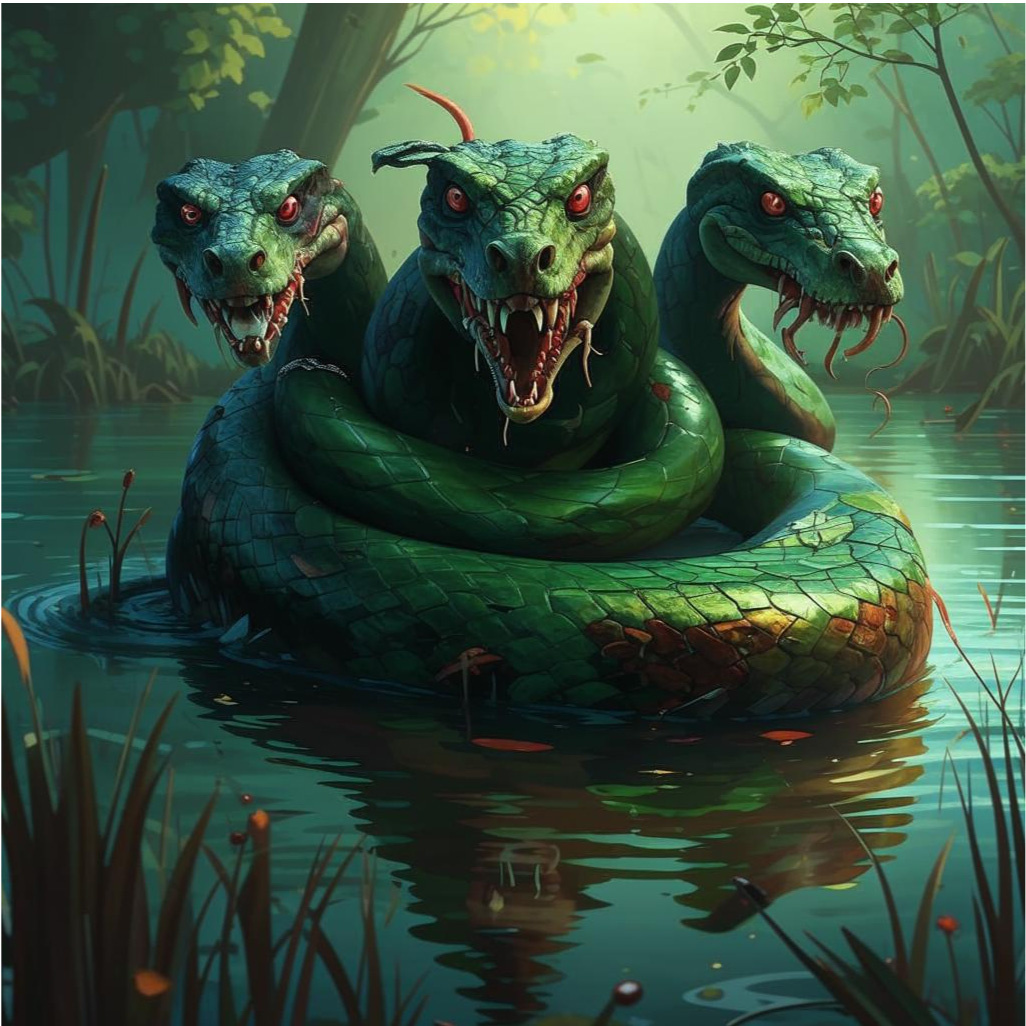 Лернейская гидра. Фото 5 века до нашей эры.