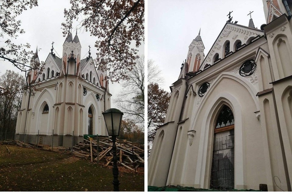    Работы по реставрации каплицы рода Ожешко в Дрогичинском районе продолжатся в 2025 году. Фото: соцсети Павла Рябова.