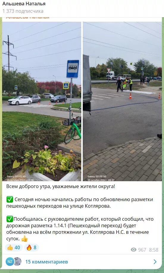 Наталья Альшева о начале работ.