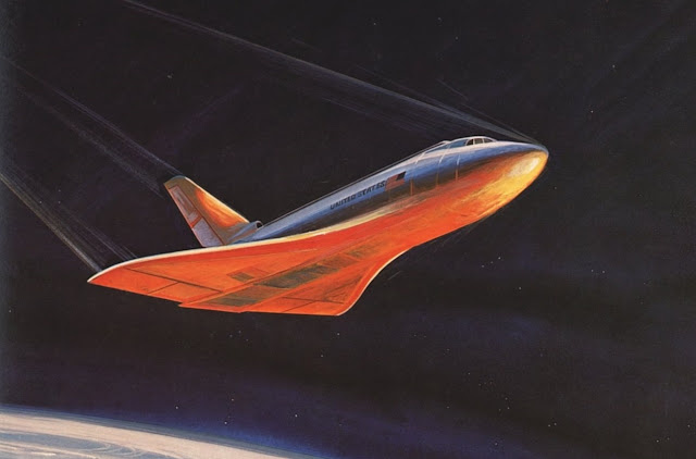 Спейс шаттл  во время входа в атмосферу. (Изображение НАСА).