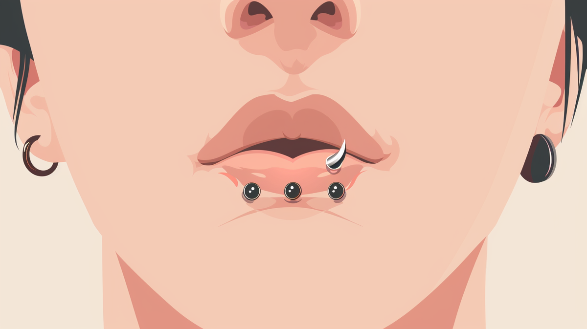 Пирсинг на девушке