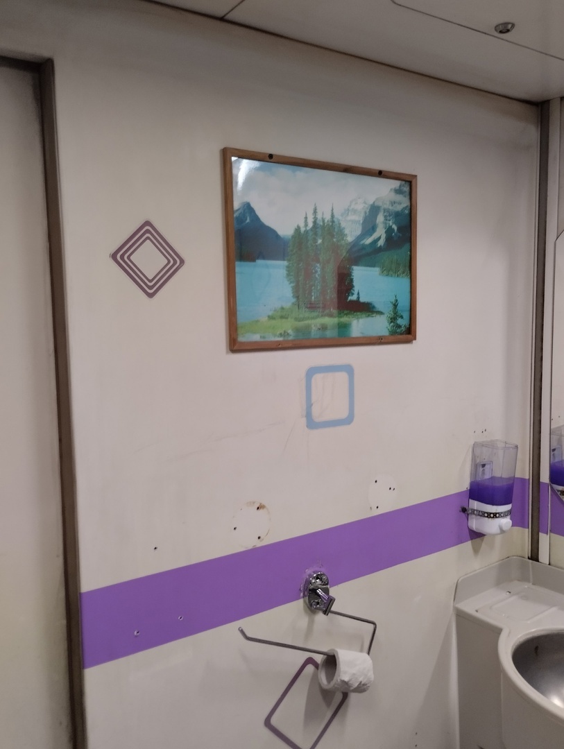 Туалет в ЭД9М по маршруту Красноярск - Чернореченская .