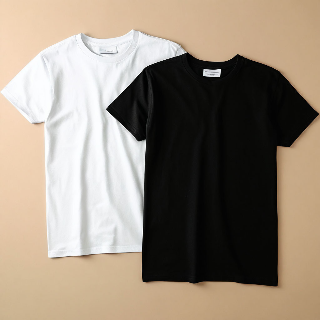 Базовые белая и черная футболка