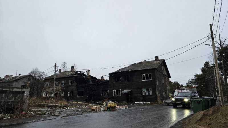    Появились фото уничтоженного огнем дома в ПетрозаводскеАлександр Чкалов