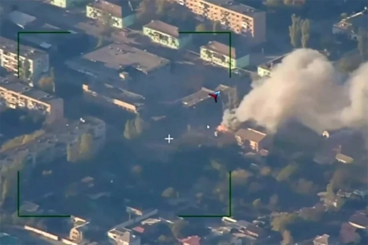    Удар по пункту дислокации операторов БПЛА ВСУ в Курахово.