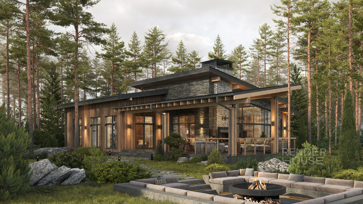 Проект ЛЕСНАЯ БУХТА, Render House