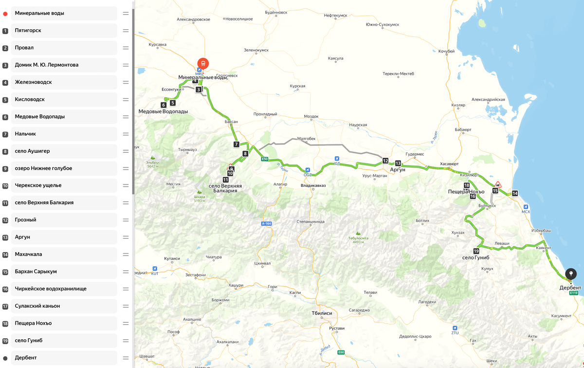 Последовательность точек.