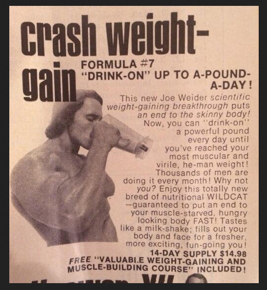 Я нашёл эту старую рекламу 1972 года с Арнольдом в её лице.