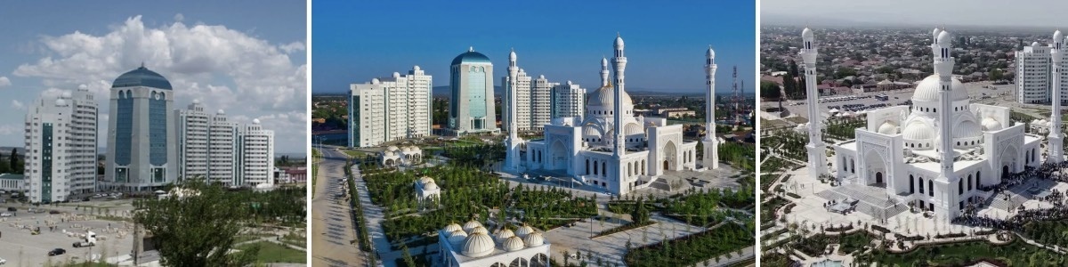 Город расположен по обоим берегам реки Басс, в центральной части Шалинского района, у подножья Лесистого хребта, на предгорной Чеченской равнине. Находится в 18 км к югу от железнодорожной станции Аргун и в 36 км к юго-востоку от города Грозный. Является узлом региональных автомобильных дорог. По территории города протекает несколько речек, в том числе Шела-Ахки (холодный ручей) и Мельч-Ахки (тёплый ручей).