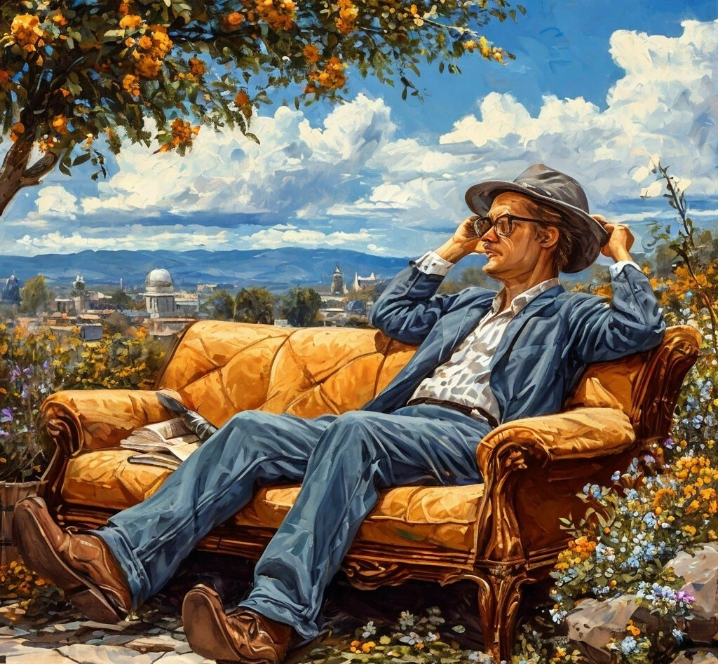 Примерно вот так я представляю свою работу =) Сижу на лавочке - получаю деньги.