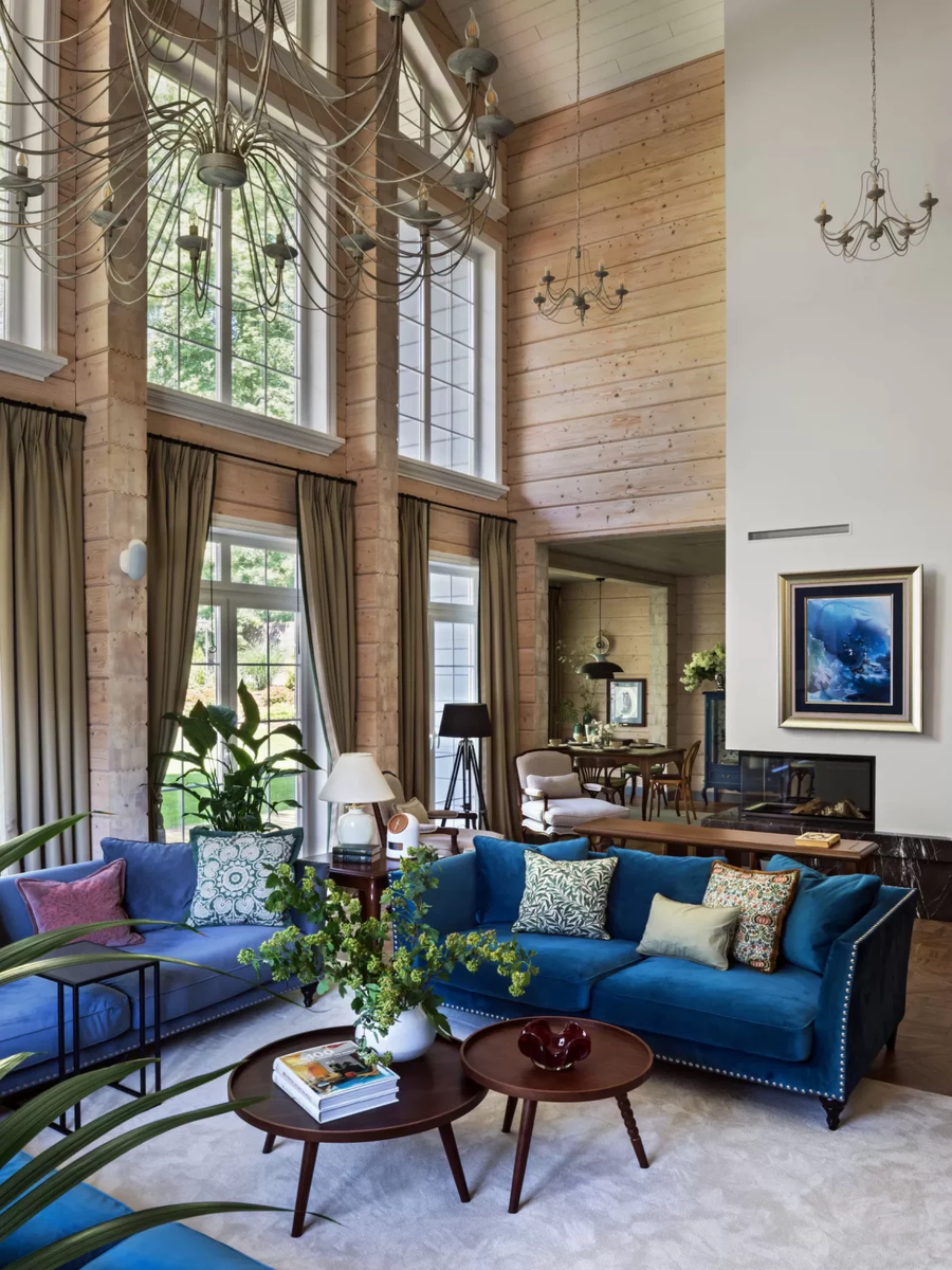 Проект: "Загородный деревянный дом", диван Victory