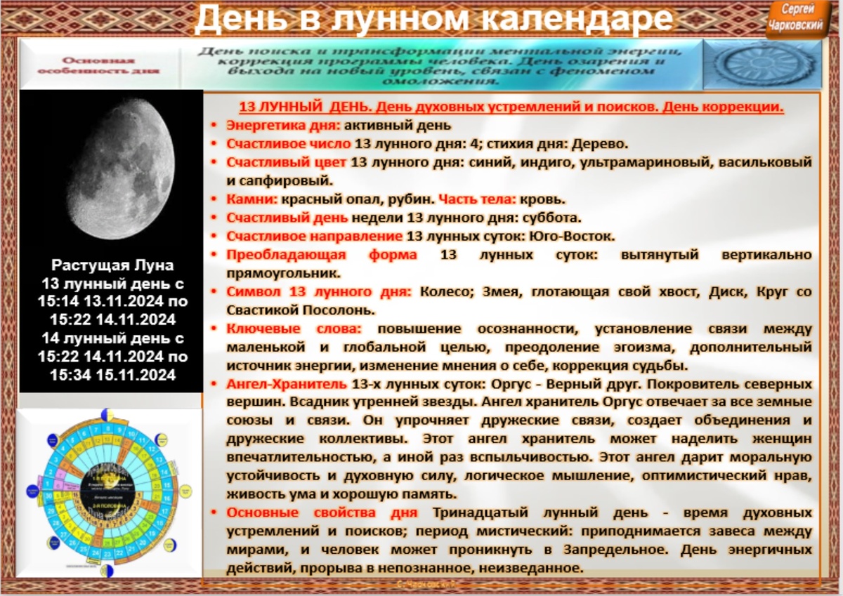 Праздники лунного календаря