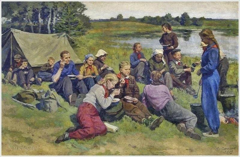 Ростислав Вовкушевский. «Альпинисты». 1949