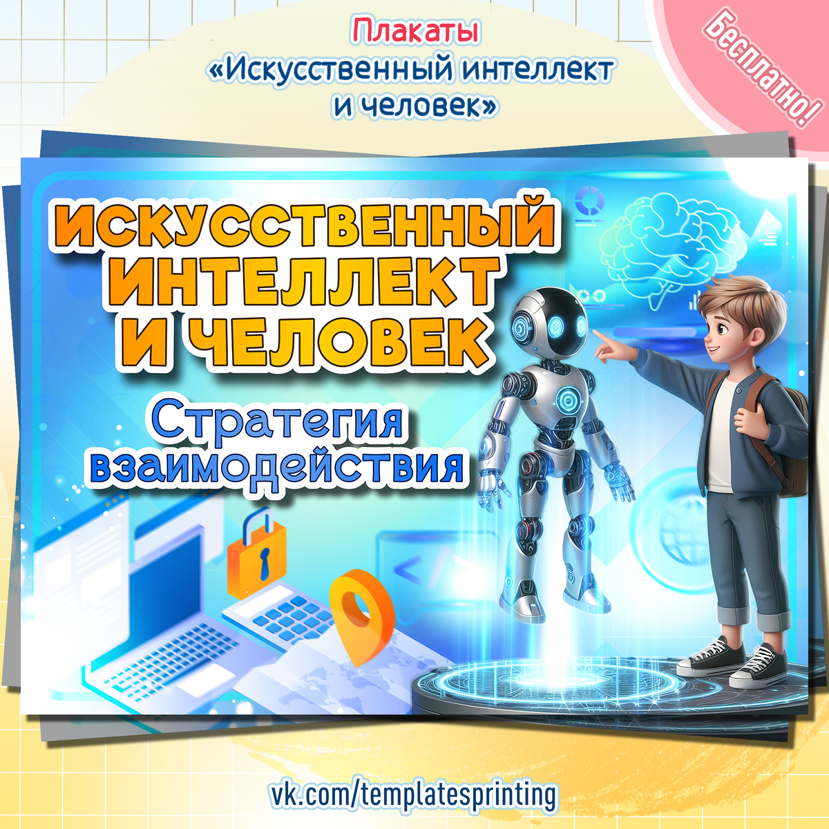 Плакат к «Разговоры о Важном» на 18 ноября «Искусственный интеллект и человек»