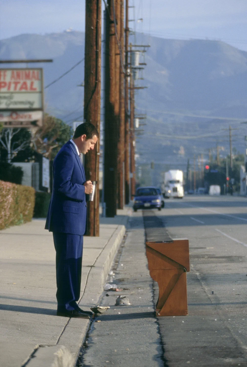 Адам Сэндлер на съёмках фильма