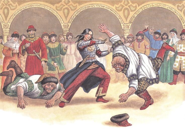 Каштанов Ю. - Василиса Микулишна. Иллюстрация из книги "Русские героические сказки" издательства "Белый город" 2009 г.