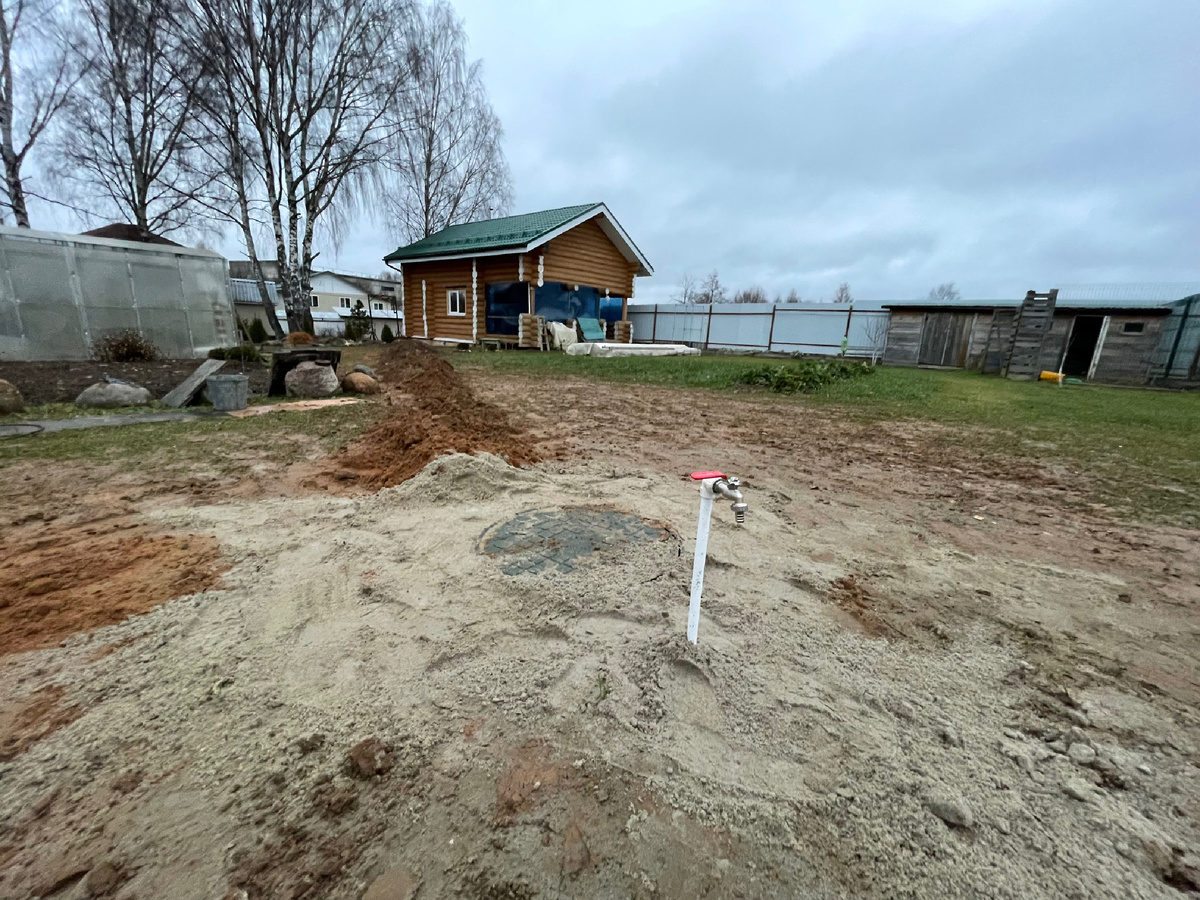 Кессон из колец с отводом на улицу д. Михайловское