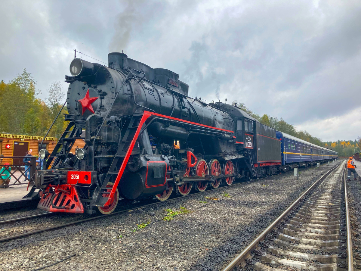 Ретро-поезд из Сортавалы в Рускеалу