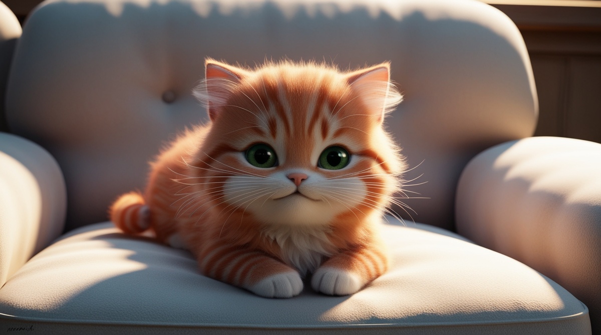 Толстый греется на мягком диване