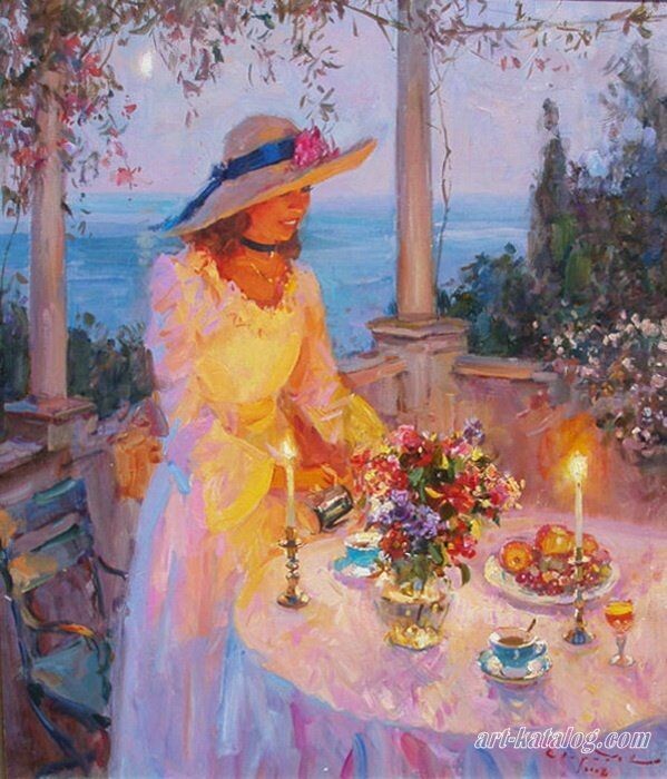 1 Свиридов Сергей Алексеевич "Девушка освещающая стол своей красотой"
