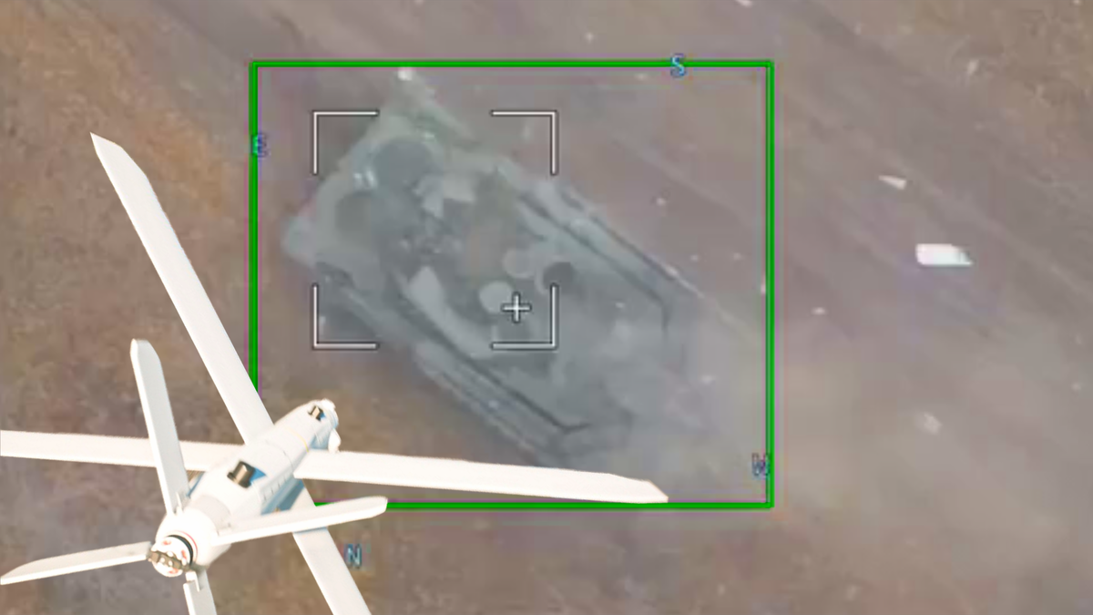 Удары российских дронов камикадзе Ланцет-51 в танки Leopard 2A4  33-й отдельной механизированной бригады Украины. Фото Лампа знаний