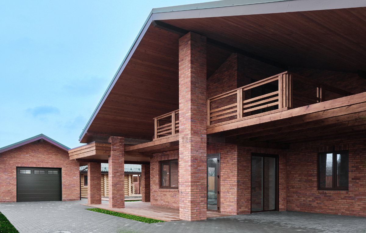 На фото дом "Эдинбург" расположен в КП Дубрава.