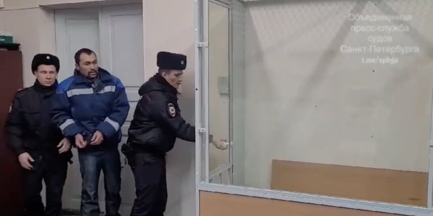    Скриншот видео телеграм-канала объединенной пресс-службы судов Петербурга.