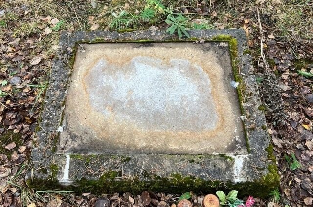    Теперь на месте памятника осталась лишь плита. Фото: ЛенТВ