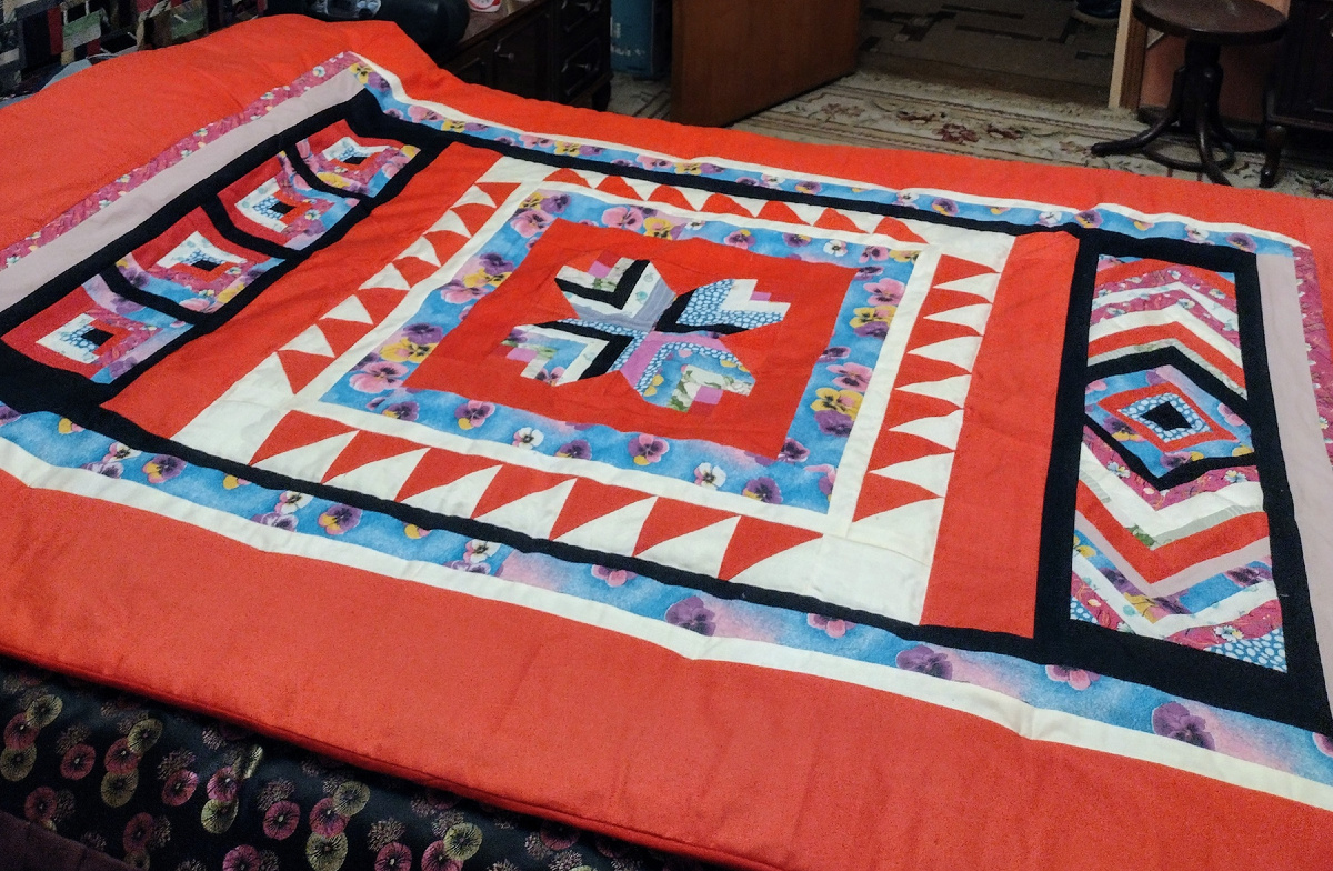 Готовое одеяло.