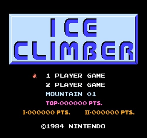 Начальная заставка игры Ice Climber (скриншот)