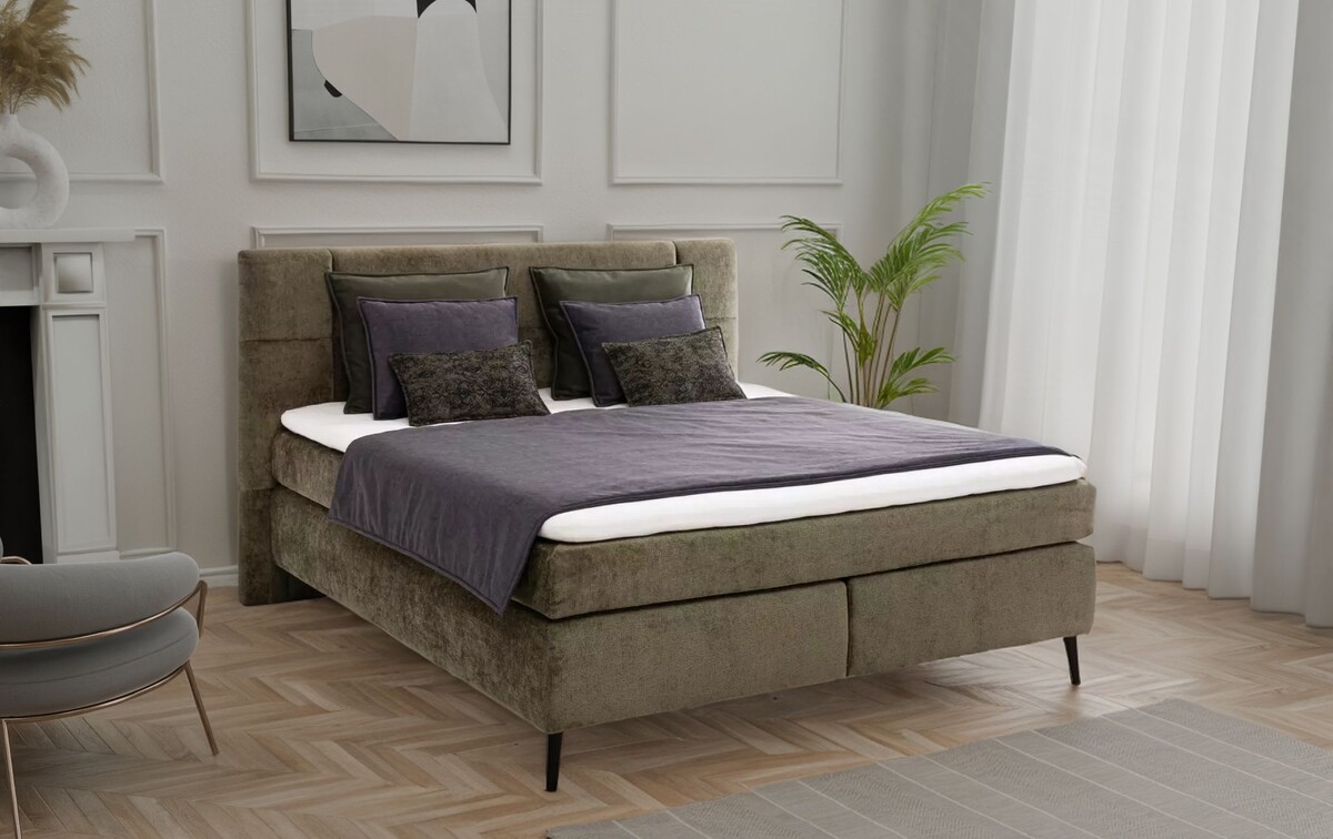 Кровать в реалистичном интерьере сгенерированная с помощью Vinteo AI 