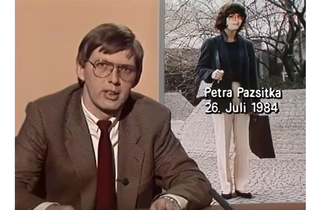Кадр из программы «Aktenzeichen XY» с фотороботом Петры, 1985 год 