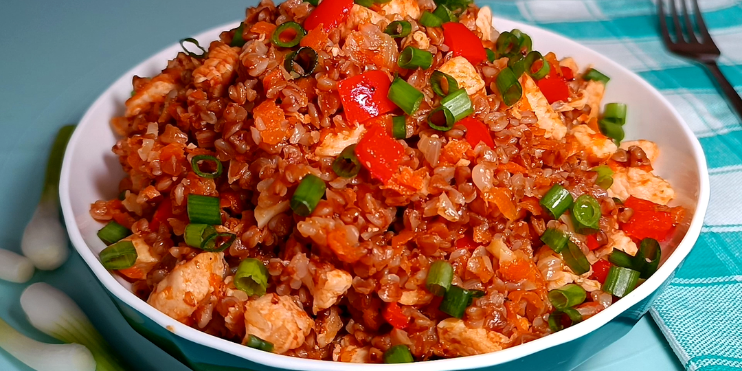 📌 Вкуснейшая Гречка по-купечески - с мясом, морковью и болгарским перцем