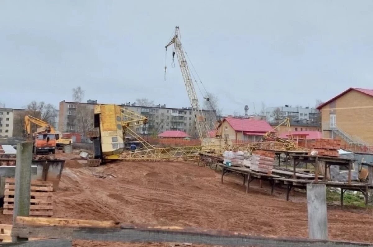    Опубликованы причины падения строительного крана рядом в Великих Луках