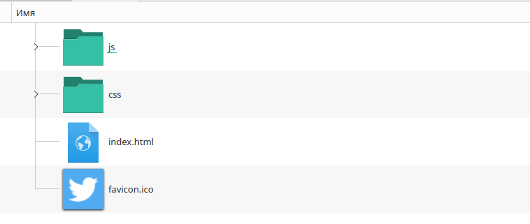содержимое архива с фронтендом. Если вы просто запустите index.html - получите пустое, белое окно в браузере.