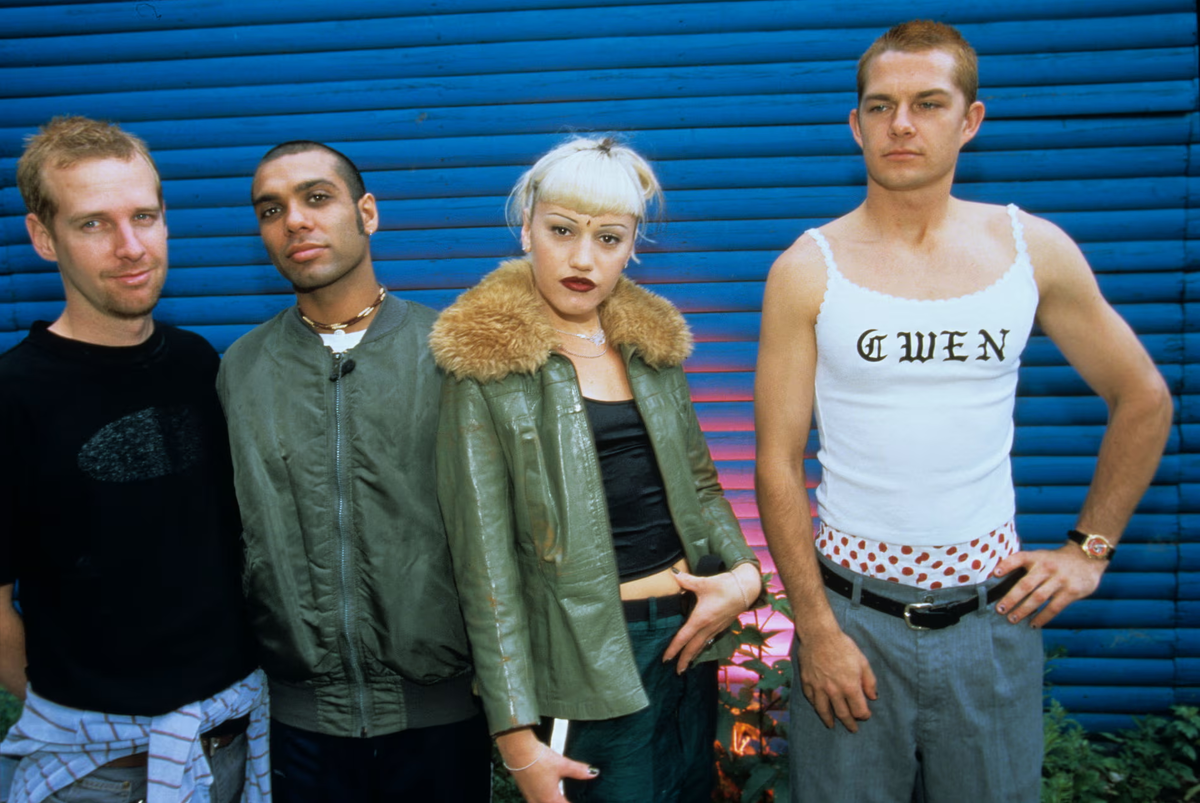 Том Дюмон, Тони Канал, Гвен Стефани и Эдриан Янг из группы No Doubt в 1997 году. Фотография: Fotex/Shutterstock