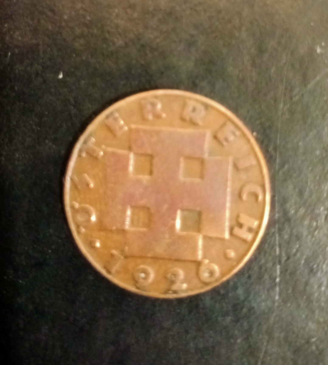 Аверс монеты 2 гроша 1926г Остеррейх