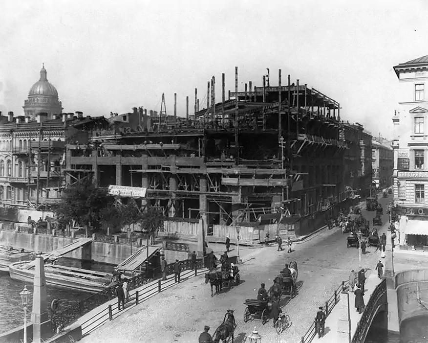 Строительство торгового дома «Эсдерс и Схейфальс», 1906 год