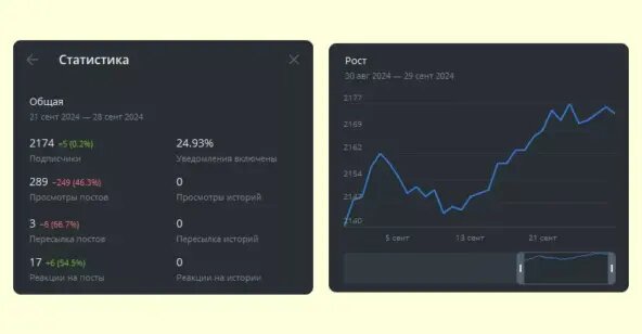 Статистика телеграм-канала Бегин (@inclient) в 2024 году 