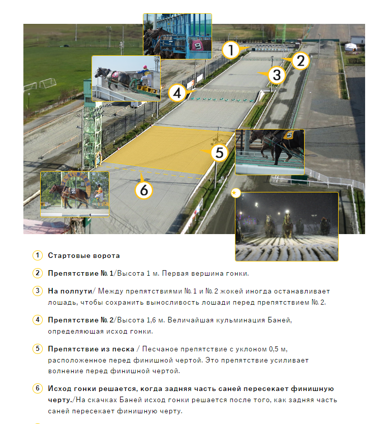 Схема трассы скачек Банеи.