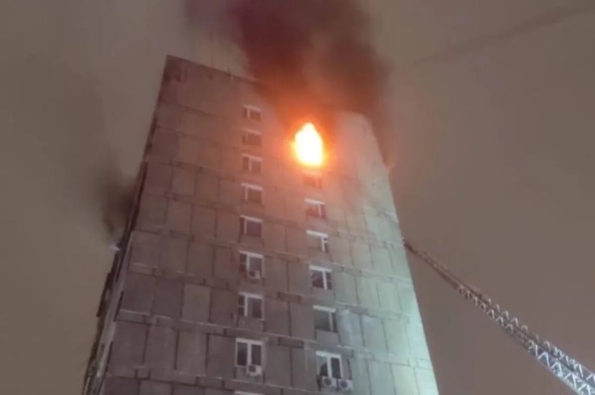 Пожар в жилом доме-корабле на Большой Тульской в Москве ликвидирован