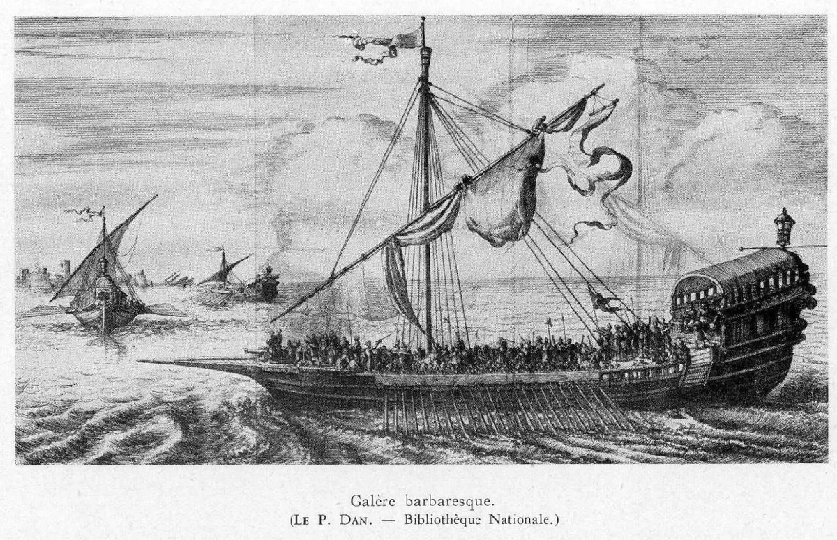 так выглядела галера берберских пиратов