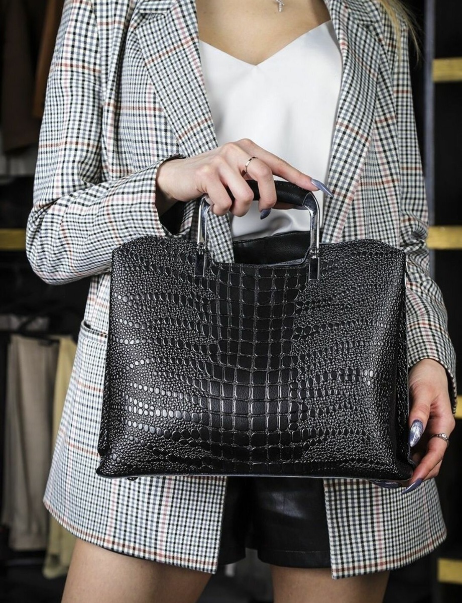 Сумка тоут Hebei Henglun Trading из натуральной кожи