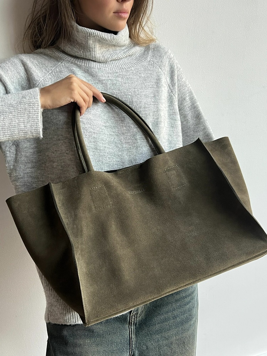 Сумка шоппер Reversal из натуральной замши