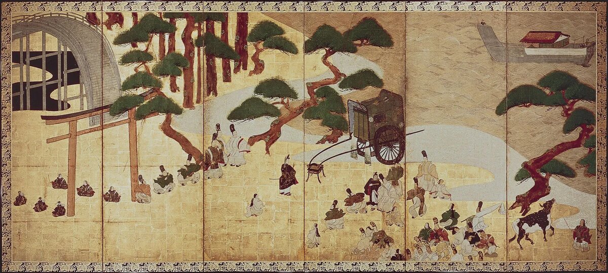 Свиток эмаки, иллюстрация к Повестьи о Гэндзи, Источник: Gotō Art Museum, Tokyo