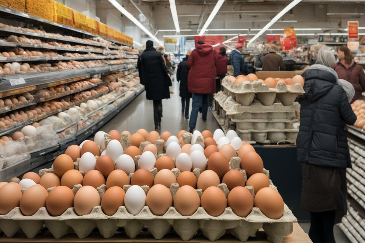 По словам жителей, цены за десяток доходят до 400 рублей.  Фото: Изображение сгенерировано нейросетью Kandinsky 2.2