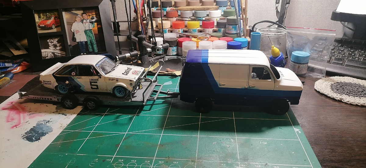 Первая примерка на шасси вместе с прицепом