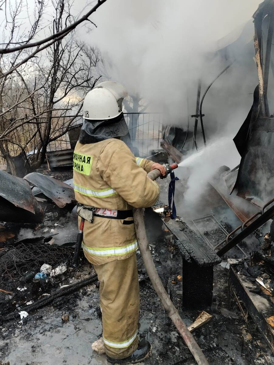 на пожаре пострадала женщина