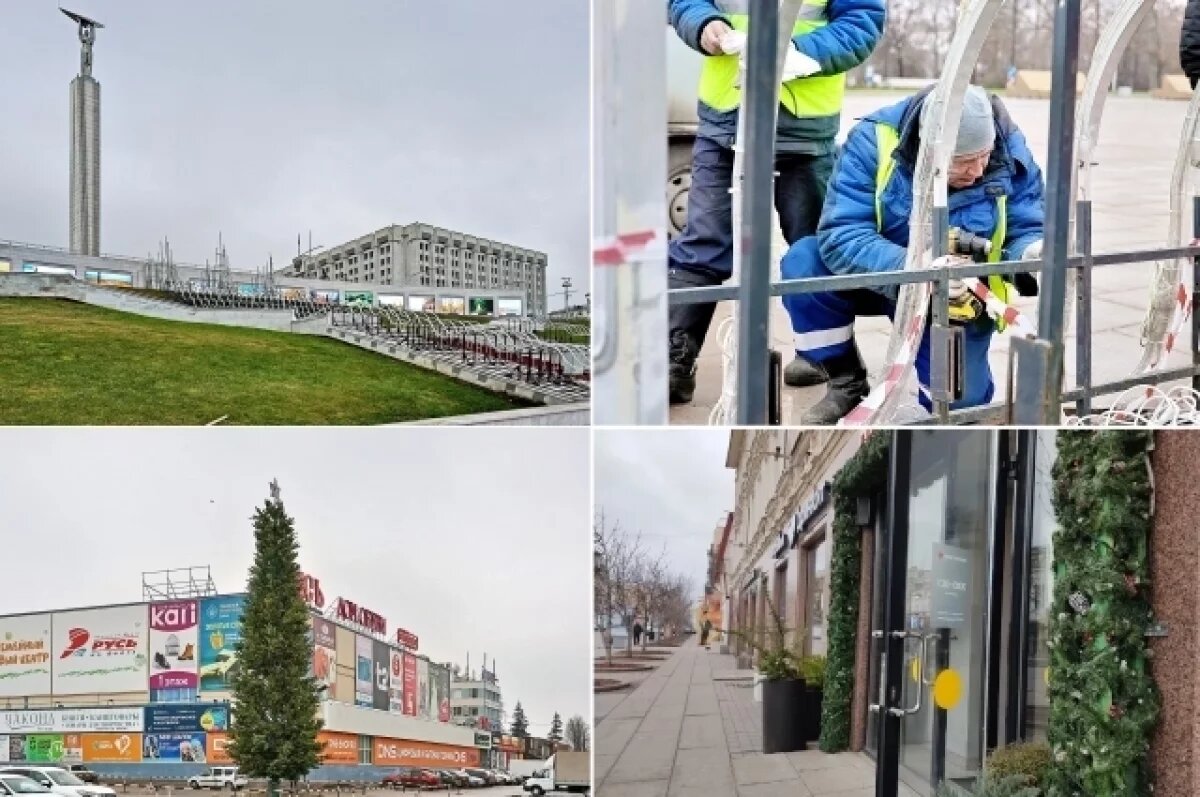    Самару начали украшать к Новому году праздничной иллюминацией